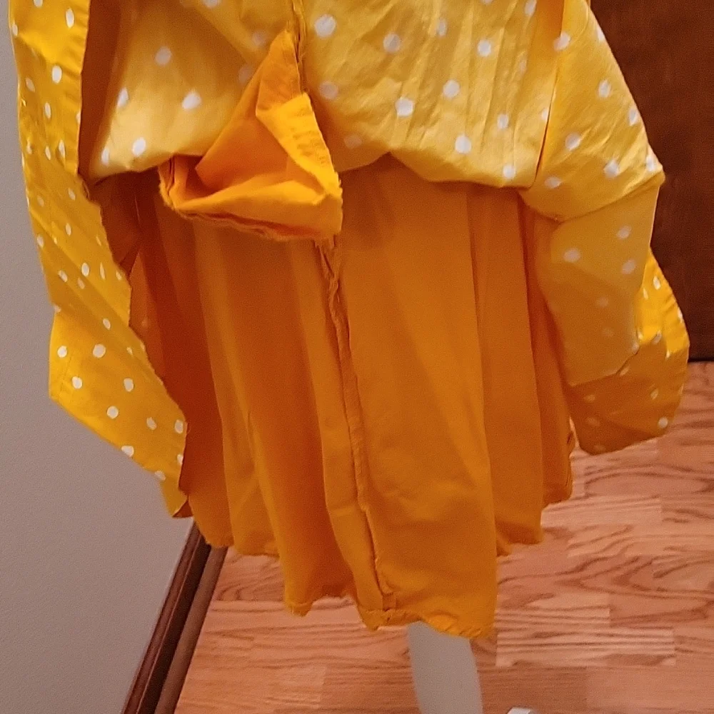 Moulinette Soeurs Anthropologie Melora Yellow Polka Dot Dress in size 2 - Picture 11 of 16